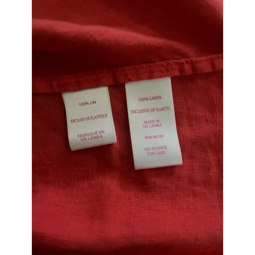 Lilly Pulitzer Mialeigh Linen Top Cane Coral Sz 6